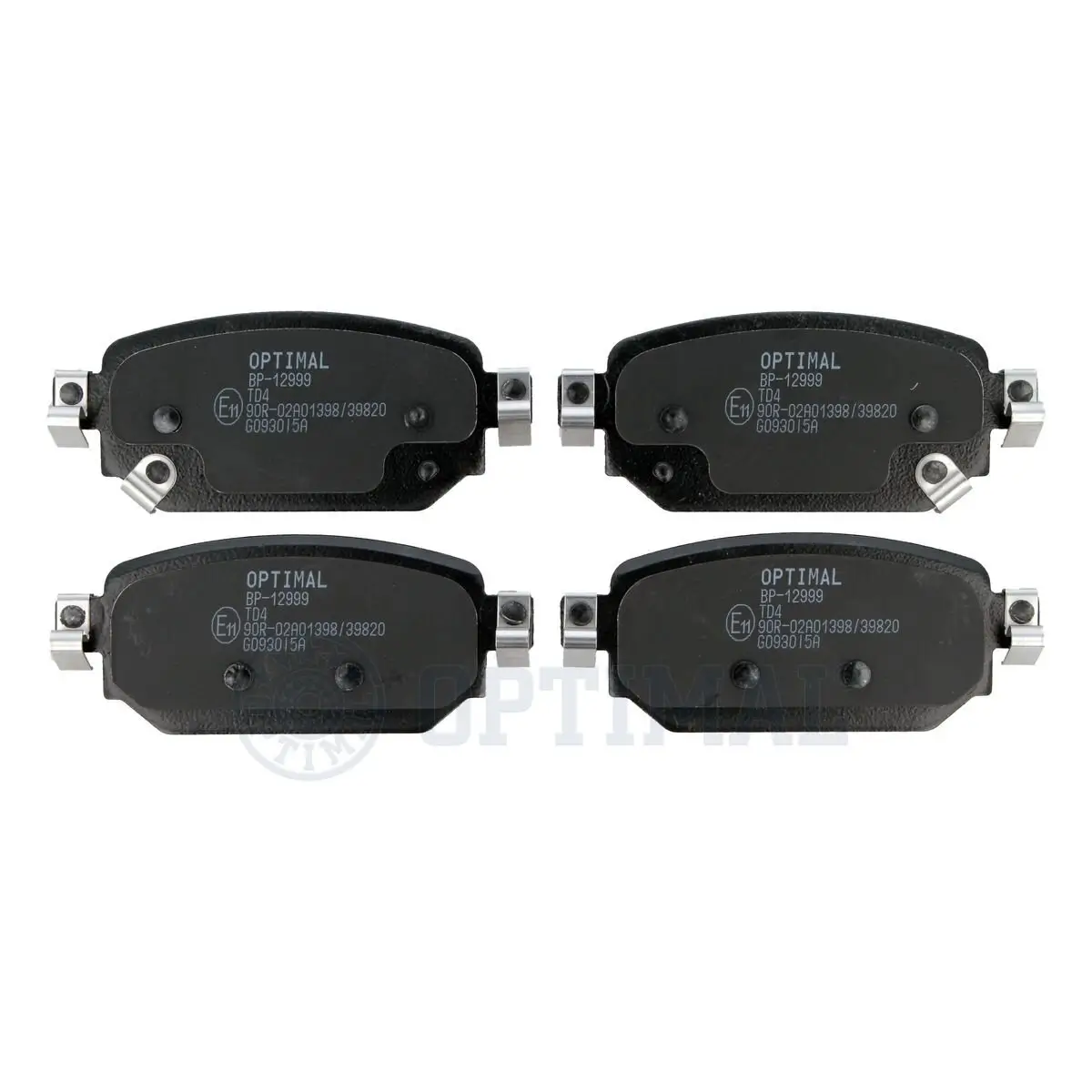 Bremsbelagsatz, Scheibenbremse Hinterachse OPTIMAL BP-12999