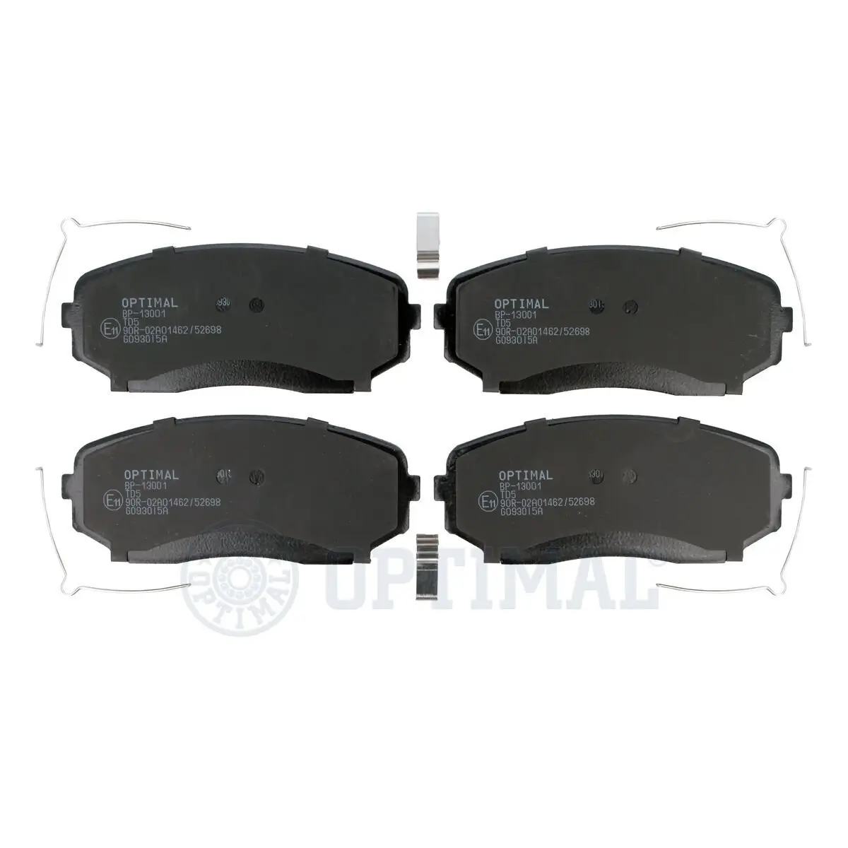 Bremsbelagsatz, Scheibenbremse Vorderachse OPTIMAL BP-13001