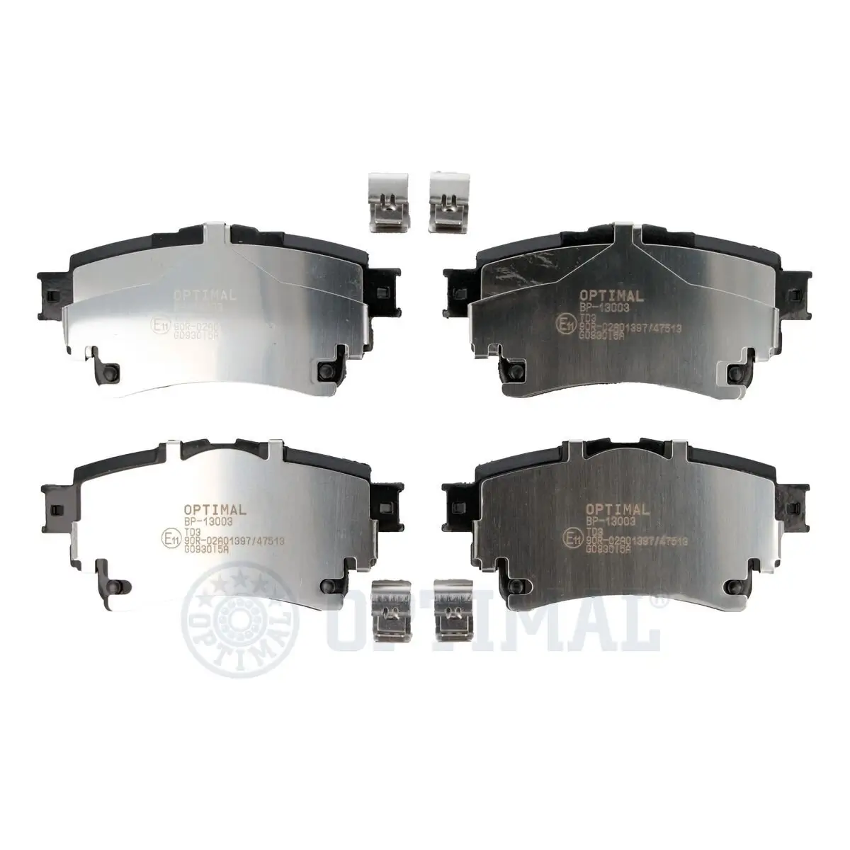 Bremsbelagsatz, Scheibenbremse Hinterachse OPTIMAL BP-13003