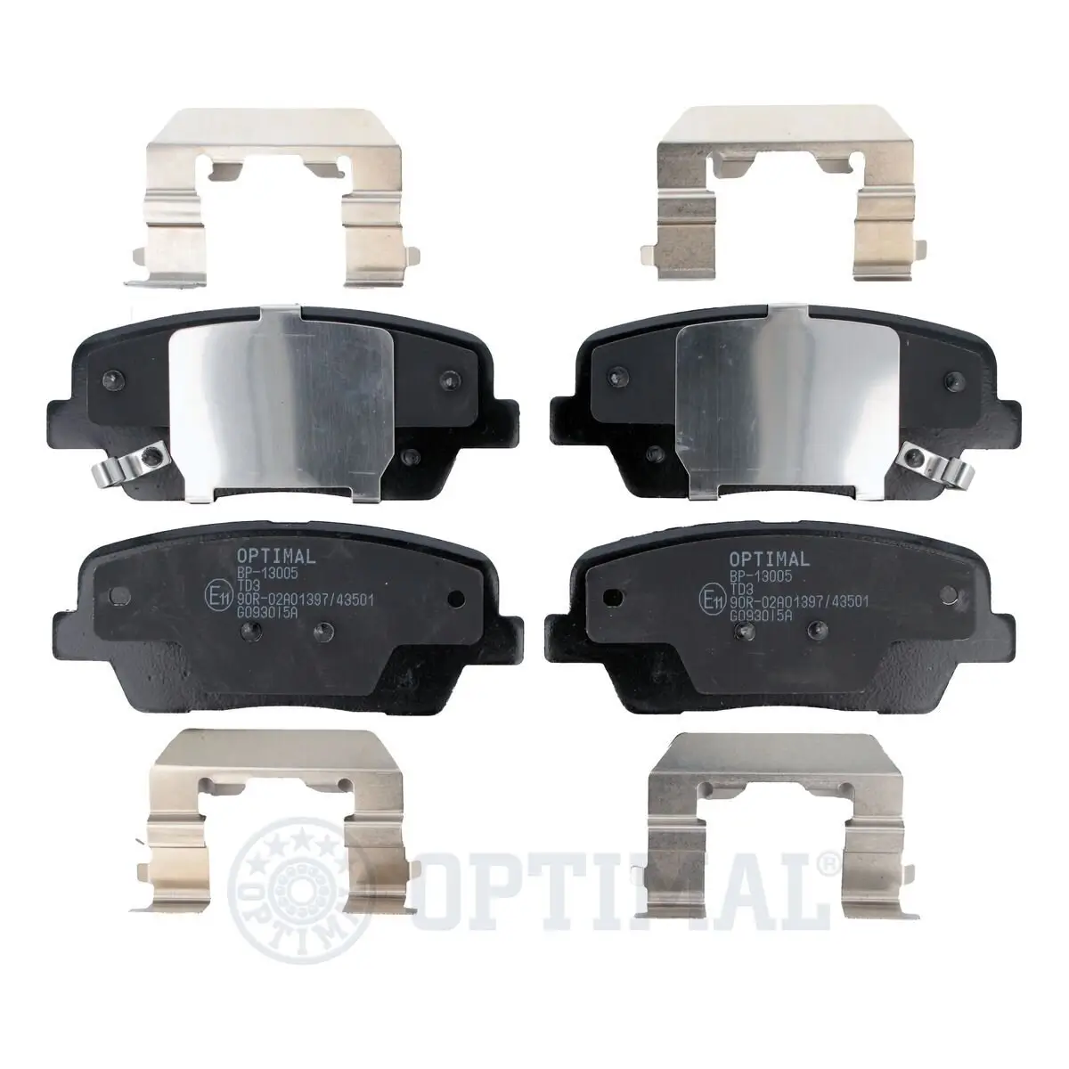 Bremsbelagsatz, Scheibenbremse Hinterachse OPTIMAL BP-13005