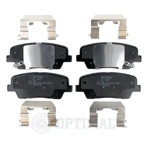Bremsbelagsatz, Scheibenbremse Hinterachse OPTIMAL BP-13005 Bild Bremsbelagsatz, Scheibenbremse Hinterachse OPTIMAL BP-13005