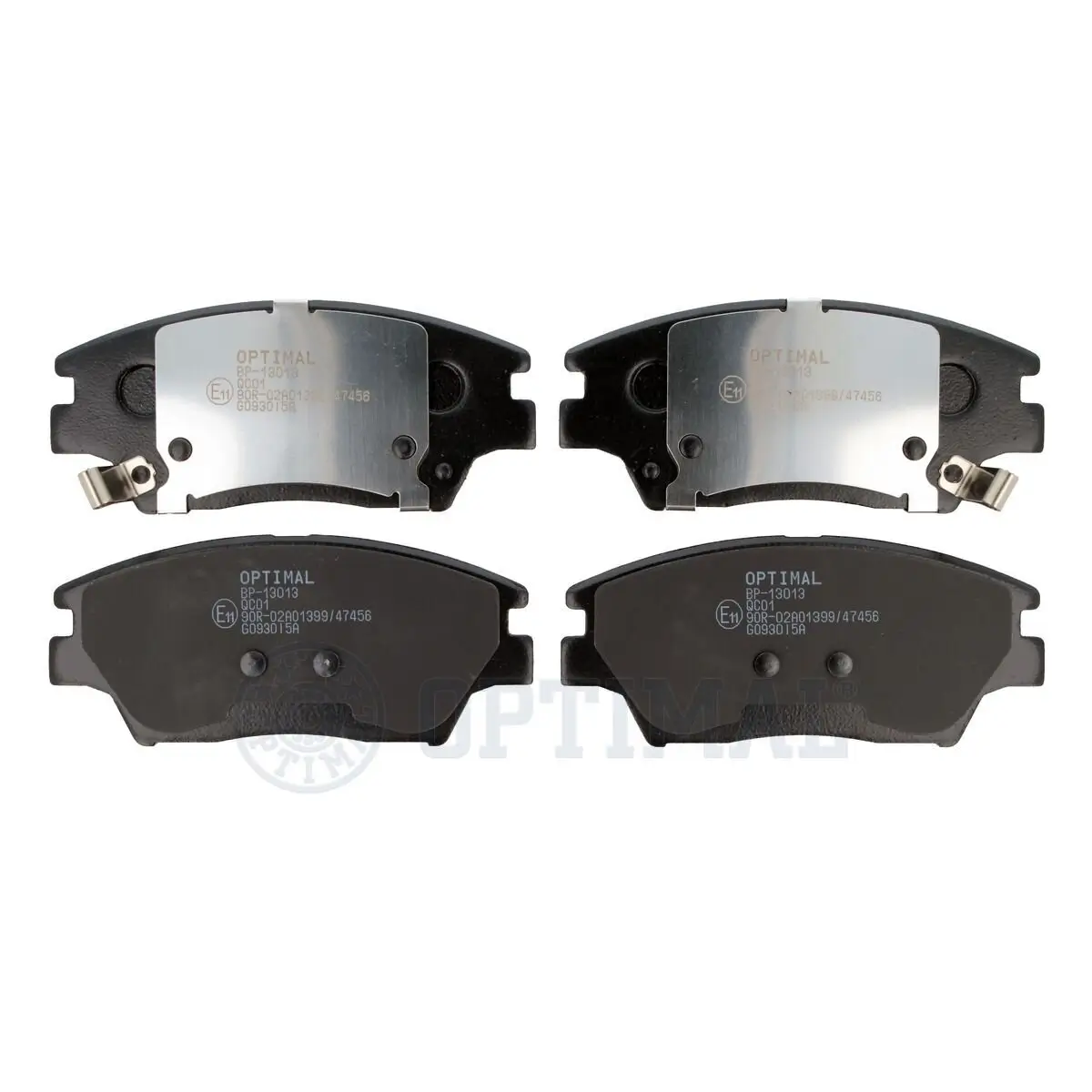 Bremsbelagsatz, Scheibenbremse Vorderachse OPTIMAL BP-13013