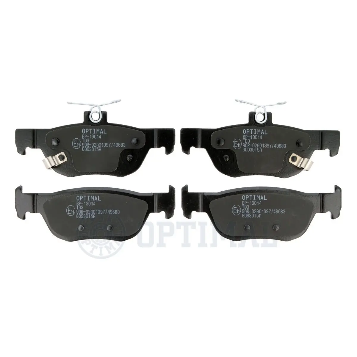 Bremsbelagsatz, Scheibenbremse Hinterachse OPTIMAL BP-13014