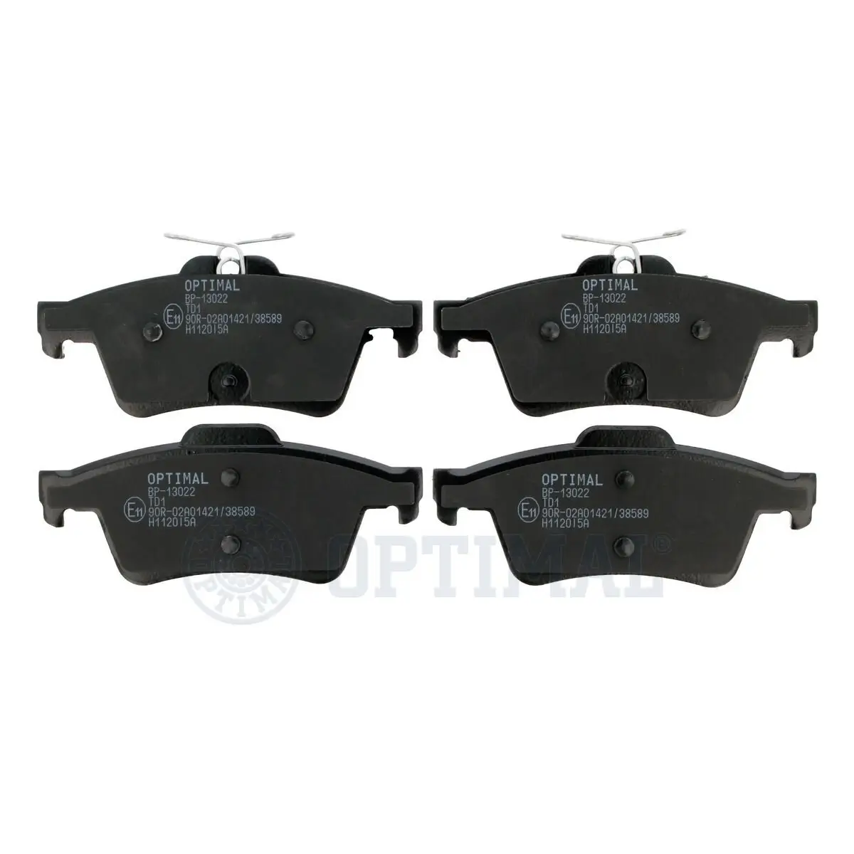 Bremsbelagsatz, Scheibenbremse Hinterachse OPTIMAL BP-13022