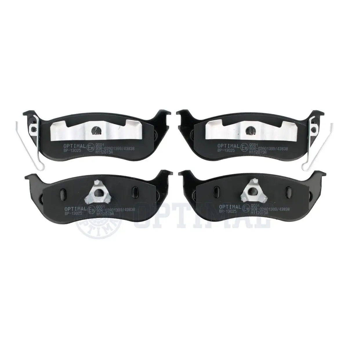 Bremsbelagsatz, Scheibenbremse Hinterachse OPTIMAL BP-13025