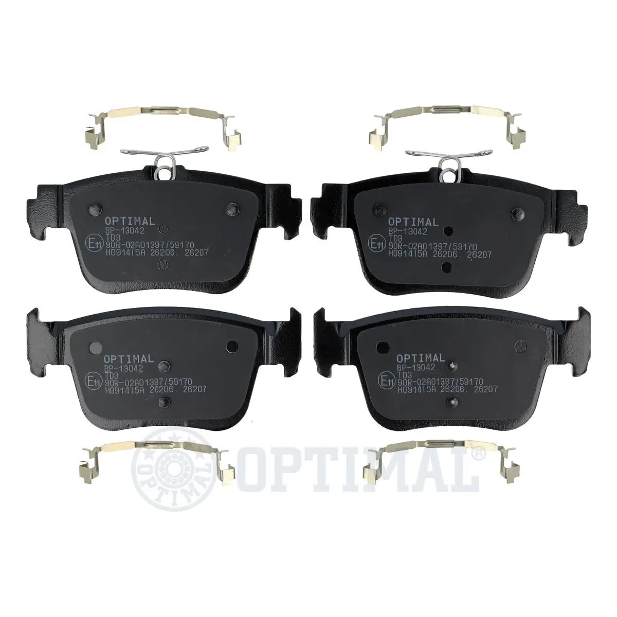 Bremsbelagsatz, Scheibenbremse Hinterachse OPTIMAL BP-13042