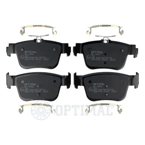 Bremsbelagsatz, Scheibenbremse Hinterachse OPTIMAL BP-13042 Bild Bremsbelagsatz, Scheibenbremse Hinterachse OPTIMAL BP-13042