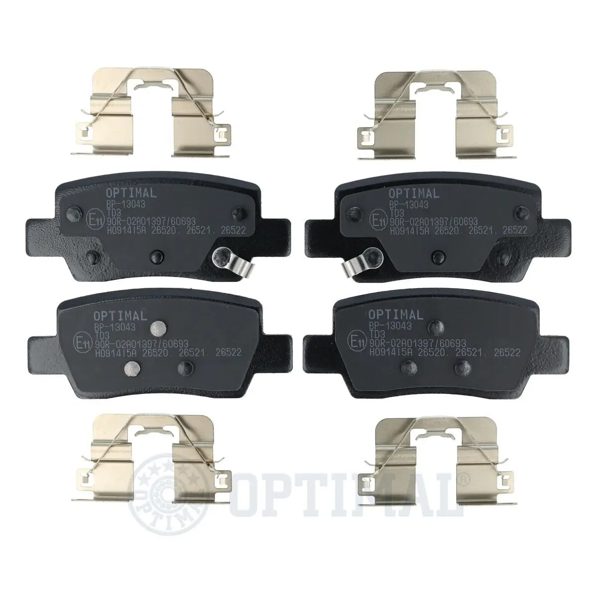 Bremsbelagsatz, Scheibenbremse Hinterachse OPTIMAL BP-13043