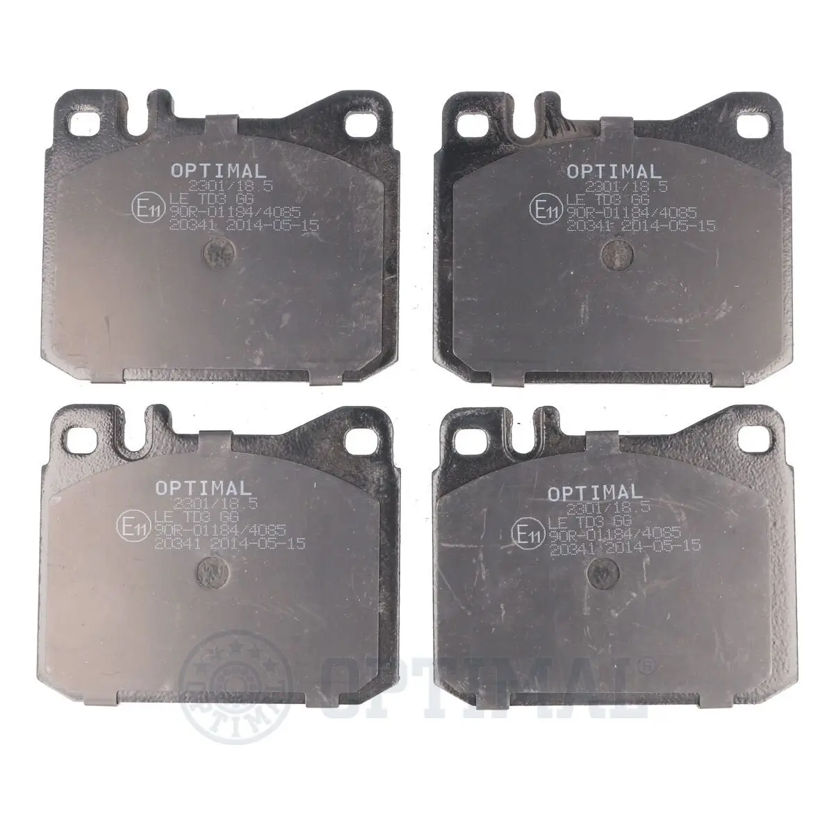 Bremsbelagsatz, Scheibenbremse Vorderachse OPTIMAL BP-23011