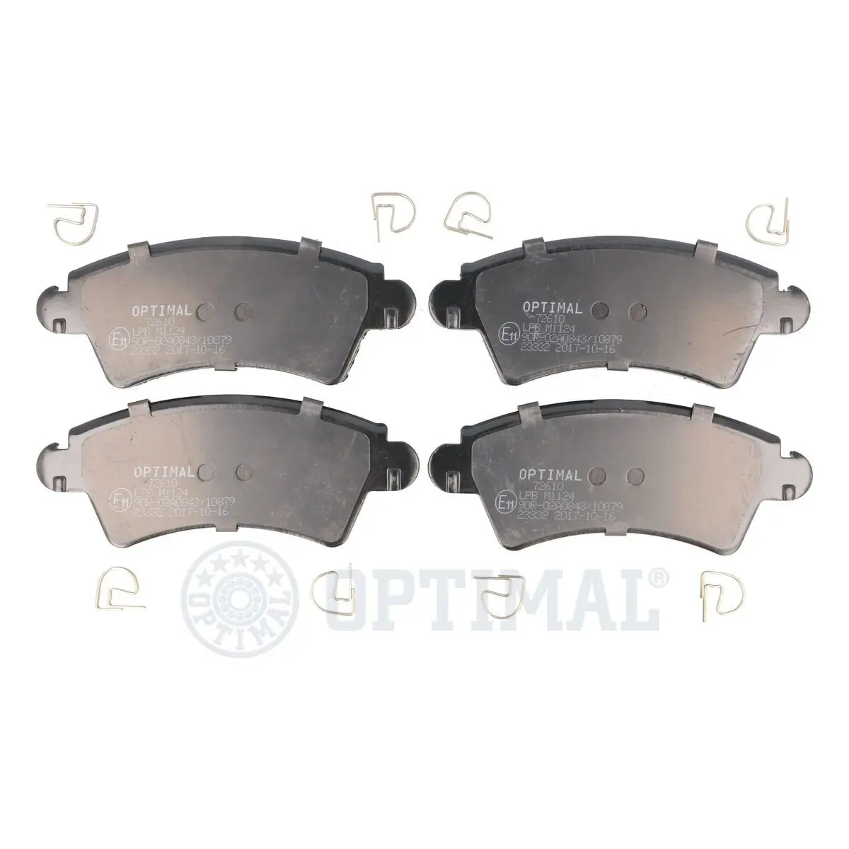 Bremsbelagsatz, Scheibenbremse Vorderachse OPTIMAL BP-72610