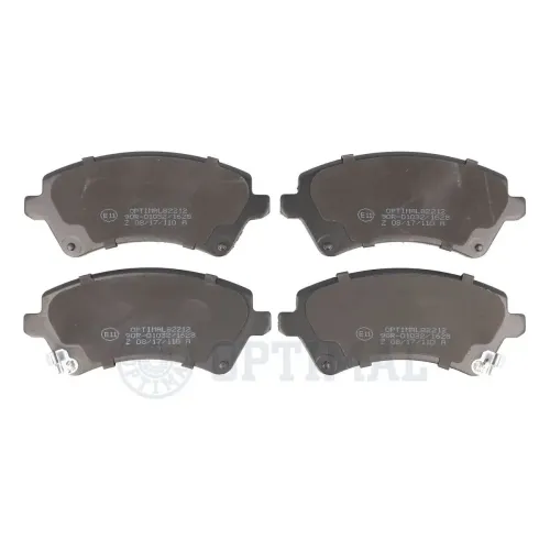 Bremsbelagsatz, Scheibenbremse Vorderachse OPTIMAL BP-82212 Bild Bremsbelagsatz, Scheibenbremse Vorderachse OPTIMAL BP-82212
