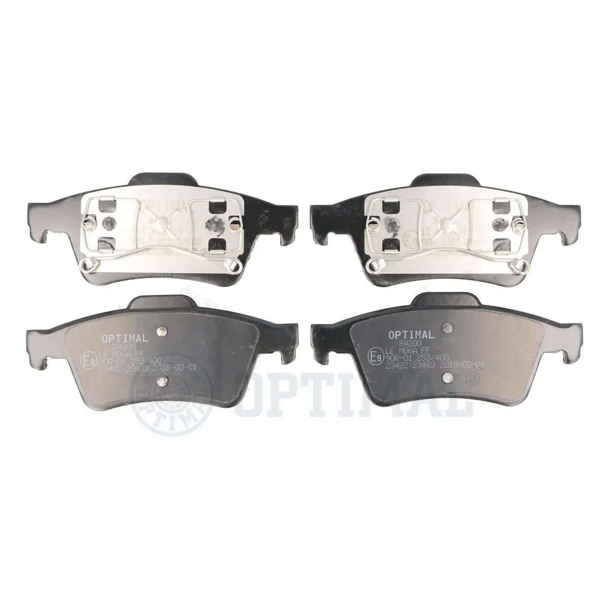 Bremsbelagsatz, Scheibenbremse Hinterachse OPTIMAL BP-84200