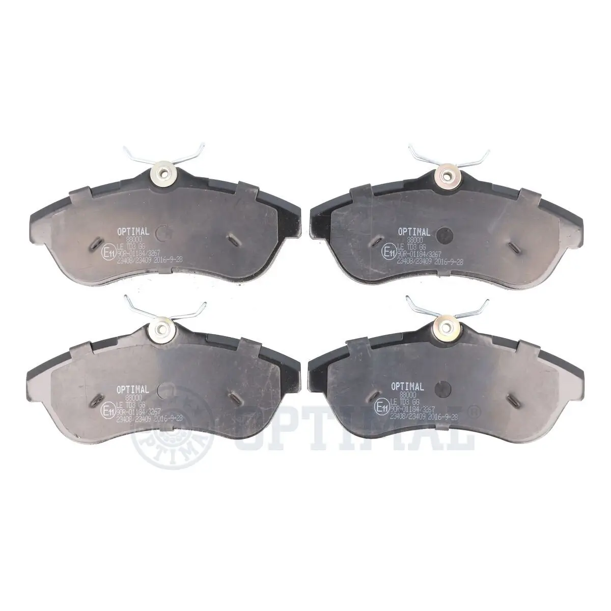 Bremsbelagsatz, Scheibenbremse Vorderachse OPTIMAL BP-88000