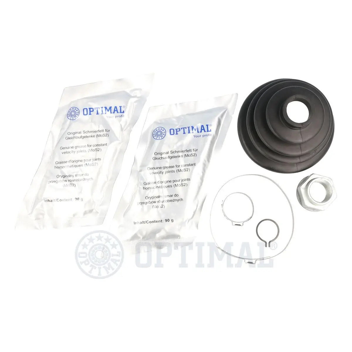 Faltenbalgsatz, Antriebswelle Vorderachse links Vorderachse rechts radseitig OPTIMAL CVB-10258CR