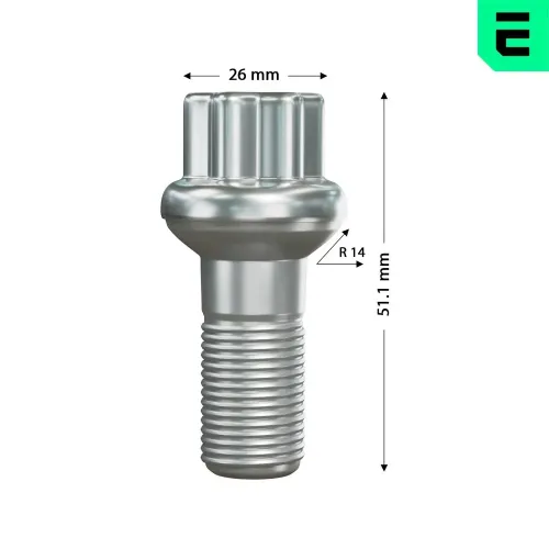 Radschraube Hinterachse Vorderachse OPTIMAL OP-UWB10040-1 Bild Radschraube Hinterachse Vorderachse OPTIMAL OP-UWB10040-1