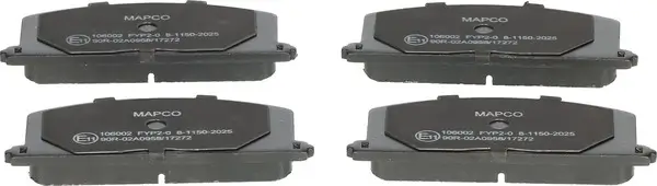 Bremsbelagsatz, Scheibenbremse Vorderachse MAPCO 106002