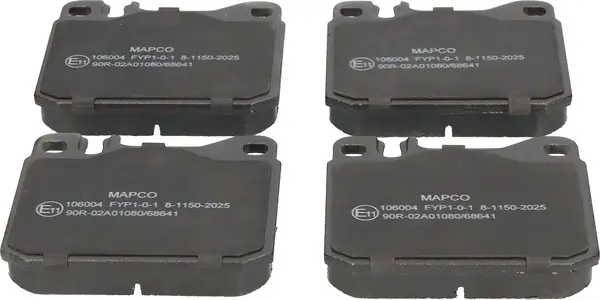 Bremsbelagsatz, Scheibenbremse Vorderachse MAPCO 106004