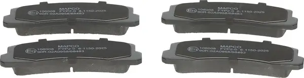 Bremsbelagsatz, Scheibenbremse Vorderachse MAPCO 106008