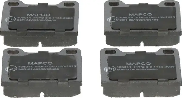 Bremsbelagsatz, Scheibenbremse Hinterachse MAPCO 106014