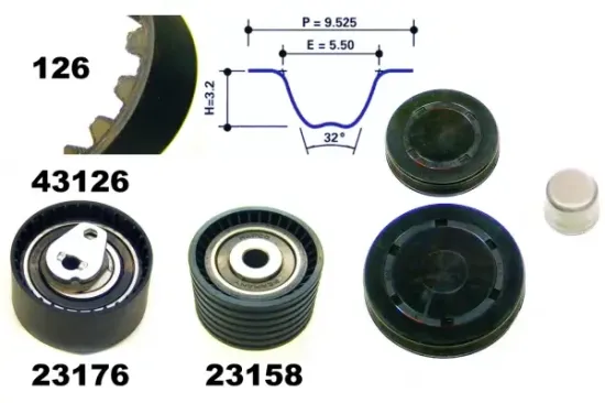 Zahnriemensatz MAPCO 23126 Bild Zahnriemensatz MAPCO 23126