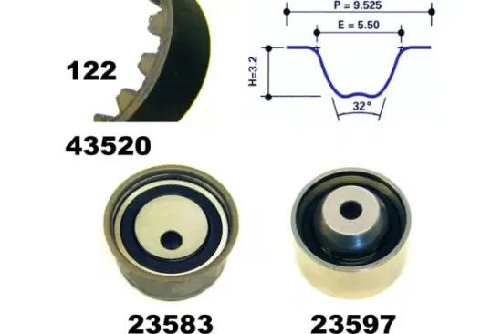 Zahnriemensatz MAPCO 23520 Bild Zahnriemensatz MAPCO 23520