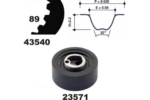 Zahnriemensatz MAPCO 23540