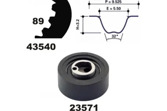 Zahnriemensatz MAPCO 23540 Bild Zahnriemensatz MAPCO 23540