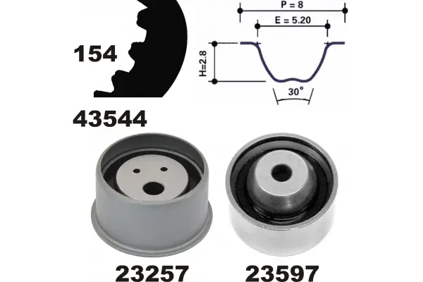 Zahnriemensatz MAPCO 23544