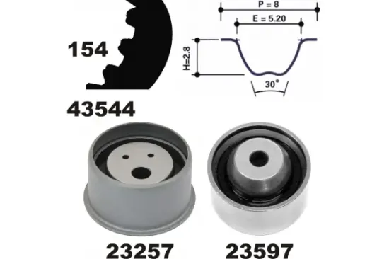 Zahnriemensatz MAPCO 23544 Bild Zahnriemensatz MAPCO 23544
