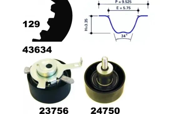 Zahnriemensatz MAPCO 23603 Bild Zahnriemensatz MAPCO 23603