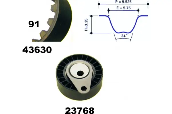 Zahnriemensatz MAPCO 23630