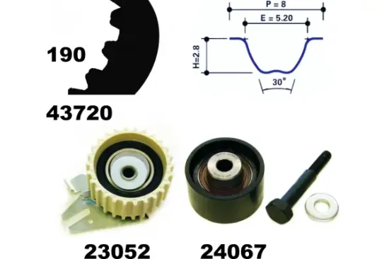 Zahnriemensatz MAPCO 23720 Bild Zahnriemensatz MAPCO 23720