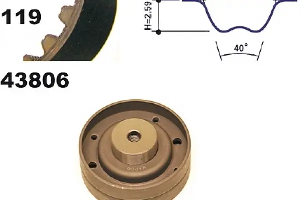 Zahnriemensatz MAPCO 23806