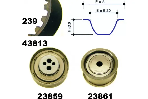Zahnriemensatz MAPCO 23817