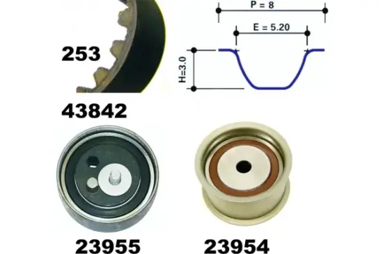 Zahnriemensatz MAPCO 23842 Bild Zahnriemensatz MAPCO 23842