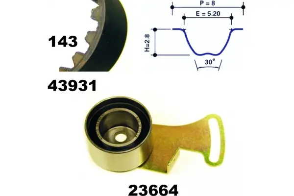Zahnriemensatz MAPCO 23938