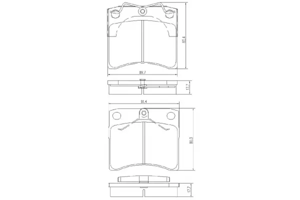 Bremsbelagsatz, Scheibenbremse Vorderachse MAPCO 6383/1