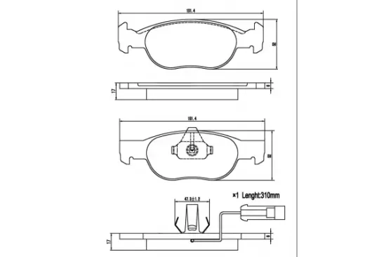 Bremsbelagsatz, Scheibenbremse Vorderachse MAPCO 6404 Bild Bremsbelagsatz, Scheibenbremse Vorderachse MAPCO 6404