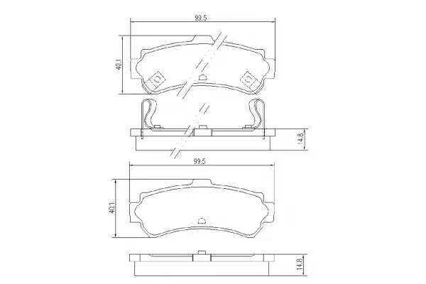 Bremsbelagsatz, Scheibenbremse Hinterachse MAPCO 6659