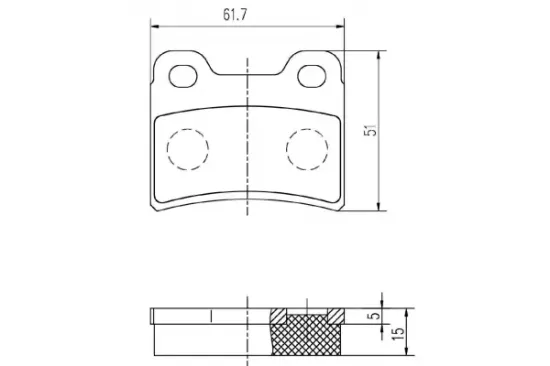 Bremsbelagsatz, Scheibenbremse Hinterachse MAPCO 6880 Bild Bremsbelagsatz, Scheibenbremse Hinterachse MAPCO 6880