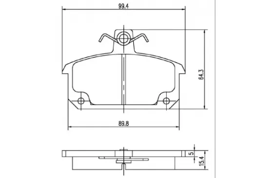 Bremsbelagsatz, Scheibenbremse Vorderachse MAPCO 6903 Bild Bremsbelagsatz, Scheibenbremse Vorderachse MAPCO 6903