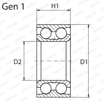 Radlagersatz MOOG FD-WB-11175 Bild Radlagersatz MOOG FD-WB-11175
