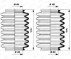 Faltenbalgsatz, Lenkung Vorderachse links Vorderachse rechts MOOG K150010 Bild Faltenbalgsatz, Lenkung Vorderachse links Vorderachse rechts MOOG K150010