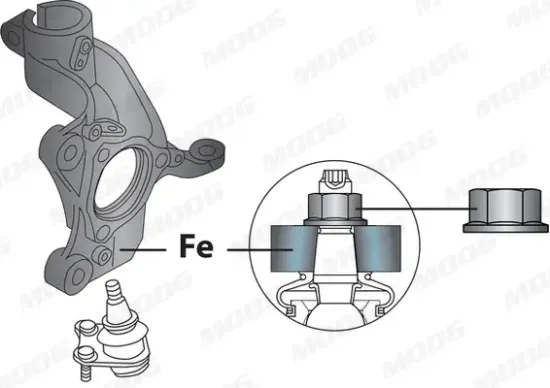 Lenker, Radaufhängung Vorderachse rechts MOOG VO-WP-13346 Bild Lenker, Radaufhängung Vorderachse rechts MOOG VO-WP-13346