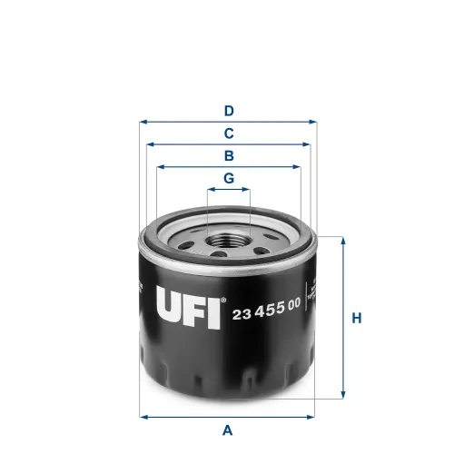 Ölfilter UFI 23.455.00 Bild Ölfilter UFI 23.455.00