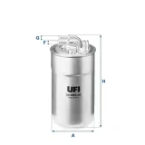 Kraftstofffilter UFI 24.099.00