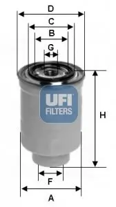 Kraftstofffilter UFI 24.392.00