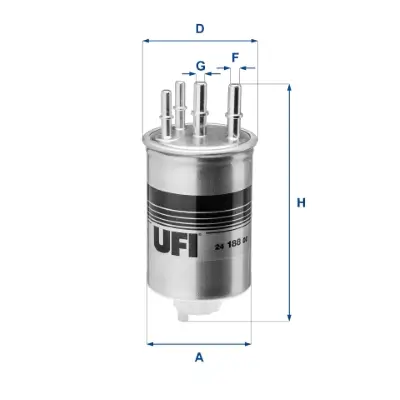 Kraftstofffilter UFI 24.188.00