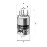 Kraftstofffilter UFI 24.190.00