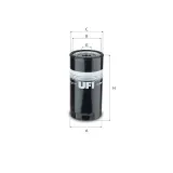 Kraftstofffilter UFI 24.265.00
